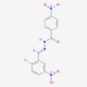 molecular formula C14H9ClN4O5 B403266 N'-(2-chloro-5-nitrobenzylidene)-4-nitrobenzohydrazide 