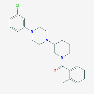 [3-[4-(3-Chlorophenyl)piperazin-1-yl]piperidin-1-yl]-(2-methylphenyl)methanone