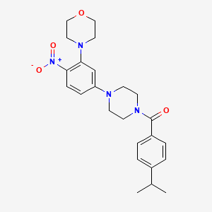 molecular formula C24H30N4O4 B4032676 4-{5-[4-(4-ISOPROPYLBENZOYL)PIPERAZIN-1-YL]-2-NITROPHENYL}MORPHOLINE 