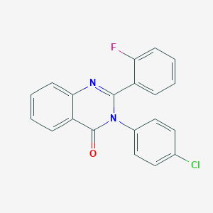 molecular formula C20H12ClFN2O B403268 3-(4-chlorophenyl)-2-(2-fluorophenyl)-4(3H)-quinazolinone 