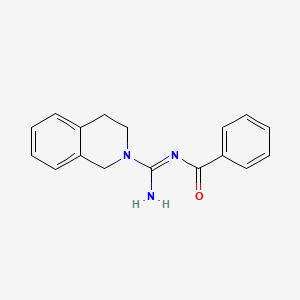 molecular formula C17H17N3O B4032689 N-[3,4-dihydro-2(1H)-isoquinolinyl(imino)methyl]benzamide 