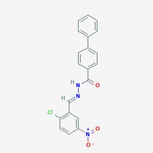 molecular formula C20H14ClN3O3 B403269 N'-(2-chloro-5-nitrobenzylidene)-4-biphenylcarbohydrazide 
