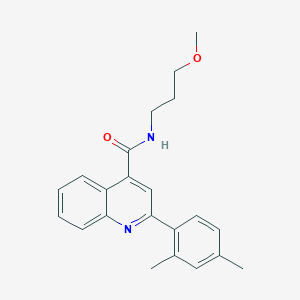 molecular formula C22H24N2O2 B4032699 2-(2,4-dimethylphenyl)-N-(3-methoxypropyl)-4-quinolinecarboxamide 