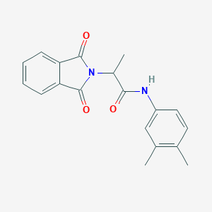 molecular formula C19H18N2O3 B403270 N-(3,4-Dimethyl-phenyl)-2-(1,3-dioxo-1,3-dihydro-isoindol-2-yl)-propionamide CAS No. 5606-64-4