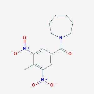 molecular formula C14H17N3O5 B403273 1-{3,5-Bisnitro-4-methylbenzoyl}azepane 