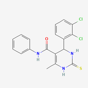 6-(2,3-dichlorophenyl)-4-methyl-N-phenyl-2-sulfanyl-1,6-dihydropyrimidine-5-carboxamide