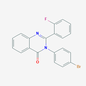 molecular formula C20H12BrFN2O B403278 3-(4-bromophenyl)-2-(2-fluorophenyl)-4(3H)-quinazolinone 