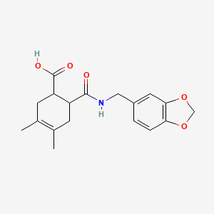 6-{[(1,3-benzodioxol-5-ylmethyl)amino]carbonyl}-3,4-dimethyl-3-cyclohexene-1-carboxylic acid