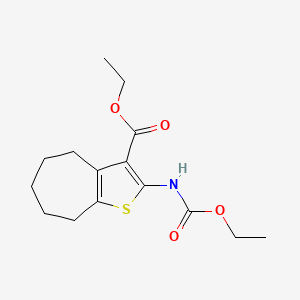 ethyl 2-[(ethoxycarbonyl)amino]-5,6,7,8-tetrahydro-4H-cyclohepta[b]thiophene-3-carboxylate