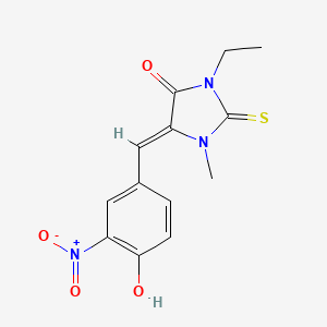 3-ethyl-5-(4-hydroxy-3-nitrobenzylidene)-1-methyl-2-thioxo-4-imidazolidinone