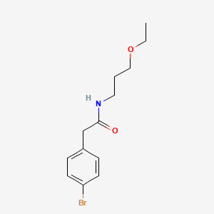 molecular formula C13H18BrNO2 B4032837 2-(4-bromophenyl)-N-(3-ethoxypropyl)acetamide 