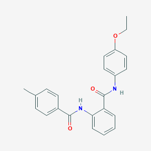 molecular formula C23H22N2O3 B403285 N-(4-ethoxyphenyl)-2-[(4-methylbenzoyl)amino]benzamide 