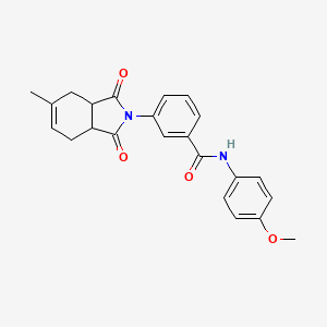 N-(4-methoxyphenyl)-3-(5-methyl-1,3-dioxo-1,3,3a,4,7,7a-hexahydro-2H-isoindol-2-yl)benzamide