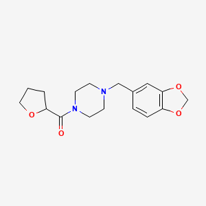 [4-(1,3-BENZODIOXOL-5-YLMETHYL)PIPERAZINO](TETRAHYDRO-2-FURANYL)METHANONE