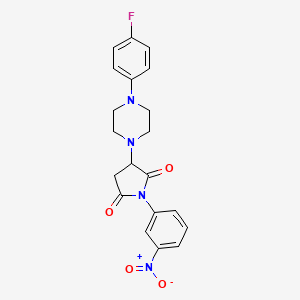 3-[4-(4-Fluorophenyl)piperazin-1-yl]-1-(3-nitrophenyl)pyrrolidine-2,5-dione