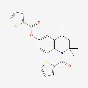 2,2,4-Trimethyl-1-(thiophen-2-ylcarbonyl)-1,2,3,4-tetrahydroquinolin-6-yl thiophene-2-carboxylate