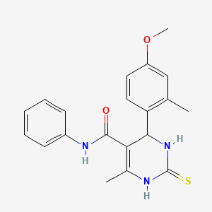 6-(4-methoxy-2-methylphenyl)-4-methyl-N-phenyl-2-sulfanyl-1,6-dihydropyrimidine-5-carboxamide