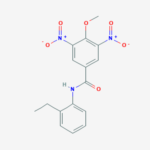molecular formula C16H15N3O6 B403290 N-(2-ethylphenyl)-3,5-dinitro-4-methoxybenzamide 