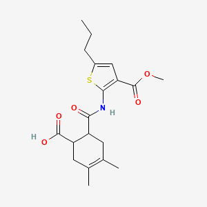 6-{[3-(Methoxycarbonyl)-5-propylthiophen-2-yl]carbamoyl}-3,4-dimethylcyclohex-3-ene-1-carboxylic acid