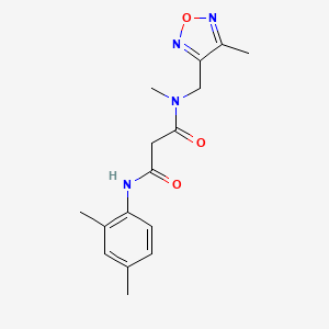 N'-(2,4-dimethylphenyl)-N-methyl-N-[(4-methyl-1,2,5-oxadiazol-3-yl)methyl]malonamide