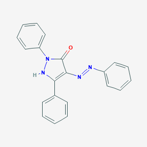 molecular formula C21H16N4O B403294 (4Z)-2,5-diphenyl-4-(2-phenylhydrazinylidene)-2,4-dihydro-3H-pyrazol-3-one 