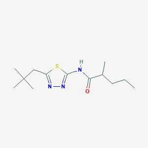 N-[5-(2,2-dimethylpropyl)-1,3,4-thiadiazol-2-yl]-2-methylpentanamide