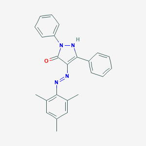 molecular formula C24H22N4O B403296 2,5-Diphenyl-4-[(2,4,6-trimethyl-phenyl)-hydrazono]-2,4-dihydro-pyrazol-3-one 