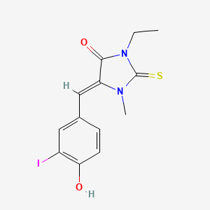 3-ethyl-5-(4-hydroxy-3-iodobenzylidene)-1-methyl-2-thioxo-4-imidazolidinone