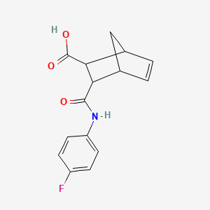 molecular formula C15H14FNO3 B4032982 3-{[(4-fluorophenyl)amino]carbonyl}bicyclo[2.2.1]hept-5-ene-2-carboxylic acid 