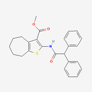 methyl 2-[(diphenylacetyl)amino]-5,6,7,8-tetrahydro-4H-cyclohepta[b]thiophene-3-carboxylate