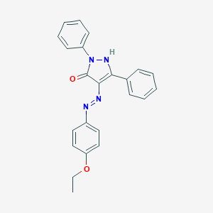 molecular formula C23H20N4O2 B403299 4-[(4-Ethoxy-phenyl)-hydrazono]-2,5-diphenyl-2,4-dihydro-pyrazol-3-one 