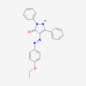 (4Z)-4-[2-(4-ETHOXYPHENYL)HYDRAZIN-1-YLIDENE]-1,3-DIPHENYL-4,5-DIHYDRO-1H-PYRAZOL-5-ONE