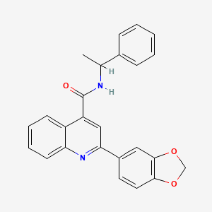 2-(2H-13-BENZODIOXOL-5-YL)-N-(1-PHENYLETHYL)QUINOLINE-4-CARBOXAMIDE