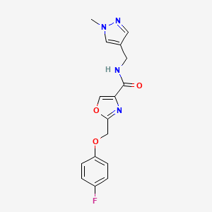 2-[(4-fluorophenoxy)methyl]-N-[(1-methyl-1H-pyrazol-4-yl)methyl]-1,3-oxazole-4-carboxamide