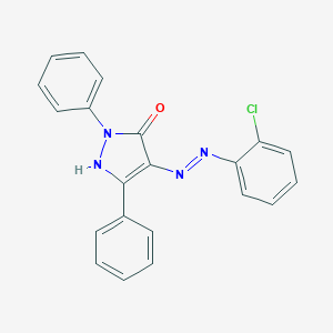 molecular formula C21H15ClN4O B403301 4-[(2-Chloro-phenyl)-hydrazono]-2,5-diphenyl-2,4-dihydro-pyrazol-3-one 