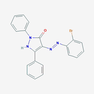 molecular formula C21H15BrN4O B403304 4-[(2-Bromo-phenyl)-hydrazono]-2,5-diphenyl-2,4-dihydro-pyrazol-3-one 