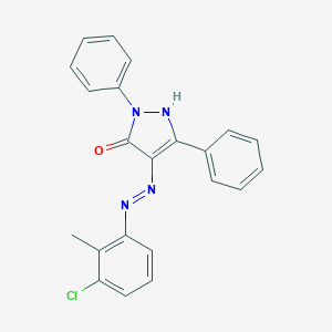 (4Z)-4-[2-(3-CHLORO-2-METHYLPHENYL)HYDRAZIN-1-YLIDENE]-1,3-DIPHENYL-4,5-DIHYDRO-1H-PYRAZOL-5-ONE