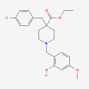 ethyl 4-(4-chlorobenzyl)-1-(2-hydroxy-4-methoxybenzyl)-4-piperidinecarboxylate