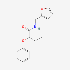 molecular formula C15H17NO3 B4033071 N-(furan-2-ylmethyl)-2-phenoxybutanamide 