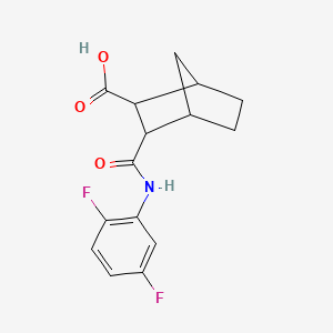 molecular formula C15H15F2NO3 B4033074 3-[(2,5-Difluorophenyl)carbamoyl]bicyclo[2.2.1]heptane-2-carboxylic acid 