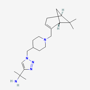 (1-{1-[(1-{[(1R,5S)-6,6-dimethylbicyclo[3.1.1]hept-2-en-2-yl]methyl}-4-piperidinyl)methyl]-1H-1,2,3-triazol-4-yl}-1-methylethyl)amine