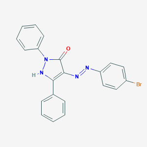 (4E)-4-[2-(4-bromophenyl)hydrazinylidene]-2,5-diphenyl-2,4-dihydro-3H-pyrazol-3-one