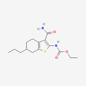 Ethyl (3-carbamoyl-6-propyl-4,5,6,7-tetrahydro-1-benzothiophen-2-yl)carbamate