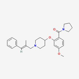 4-[5-methoxy-2-(1-pyrrolidinylcarbonyl)phenoxy]-1-[(2E)-2-methyl-3-phenyl-2-propen-1-yl]piperidine