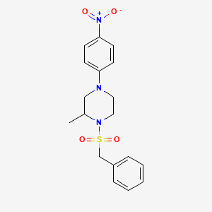 1-(benzylsulfonyl)-2-methyl-4-(4-nitrophenyl)piperazine