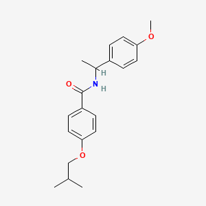 molecular formula C20H25NO3 B4033088 N-[1-(4-methoxyphenyl)ethyl]-4-(2-methylpropoxy)benzamide 