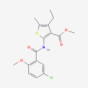 methyl 2-[(5-chloro-2-methoxybenzoyl)amino]-4-ethyl-5-methyl-3-thiophenecarboxylate