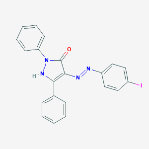 (4Z)-4-[2-(4-IODOPHENYL)HYDRAZIN-1-YLIDENE]-1,3-DIPHENYL-4,5-DIHYDRO-1H-PYRAZOL-5-ONE