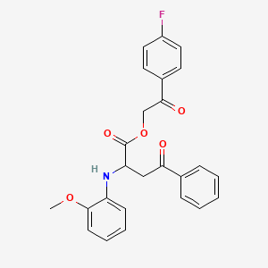 2-(4-fluorophenyl)-2-oxoethyl 2-[(2-methoxyphenyl)amino]-4-oxo-4-phenylbutanoate