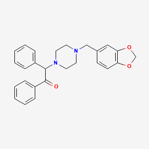 2-[4-(1,3-Benzodioxol-5-ylmethyl)piperazin-1-yl]-1,2-diphenylethanone